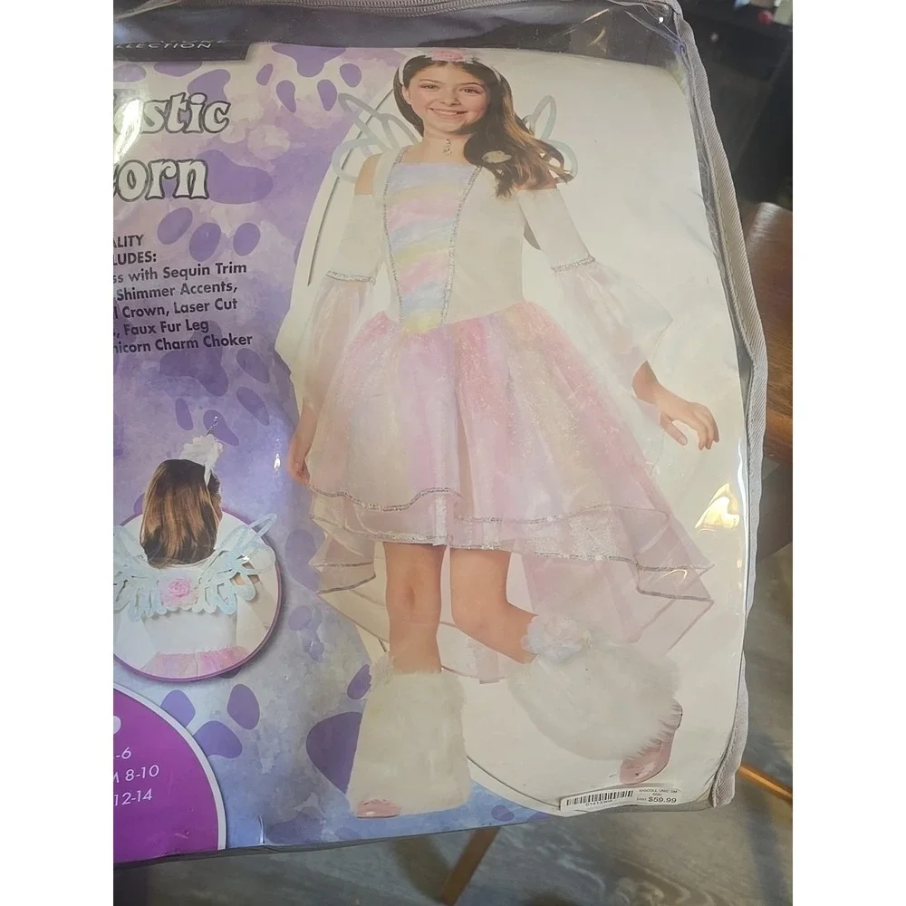 Majestic UNICORN HALLOWEEN COSPLAY COSTUME GIRLS Small 4-6 - Picture 3 of 3